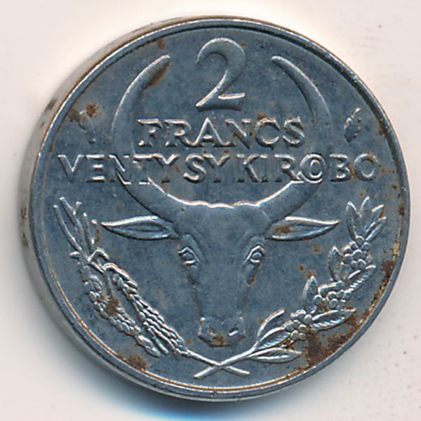 Мадагаскар, 2 франка (1989 г.)