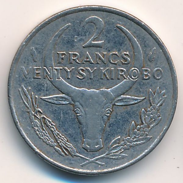 Мадагаскар, 2 франка (1977 г.)