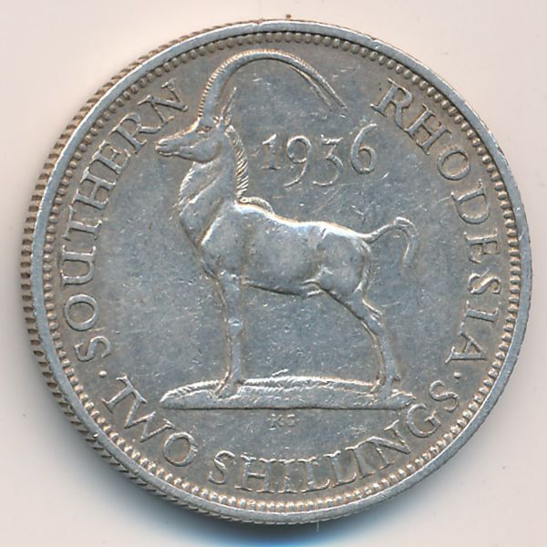 Южная Родезия, 2 шиллинга (1936 г.)