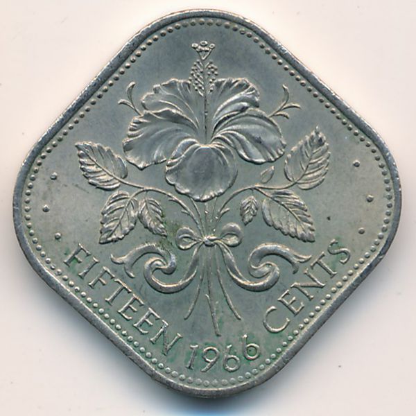 Багамские острова, 15 центов (1966 г.)