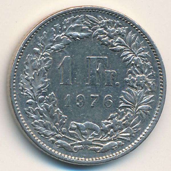 Швейцария, 1 франк (1976 г.)