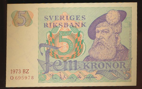 Швеция, 5 крон (1973 г.)