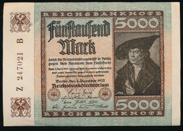 Германия, 5000 марок (1922 г.)
