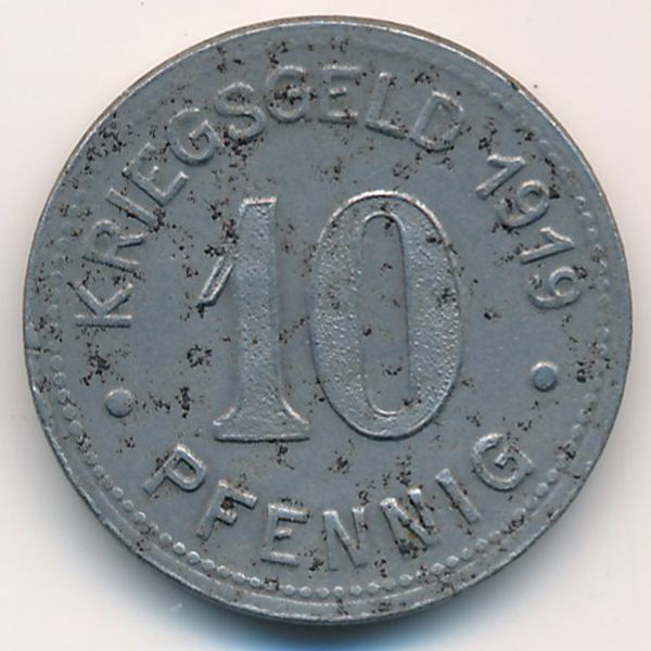 Боттроп., 10 пфеннигов (1919 г.)