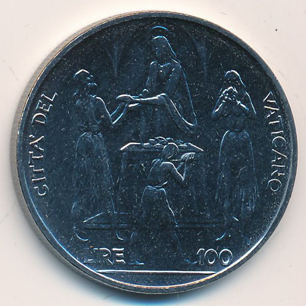 Ватикан, 100 лир (1968 г.)