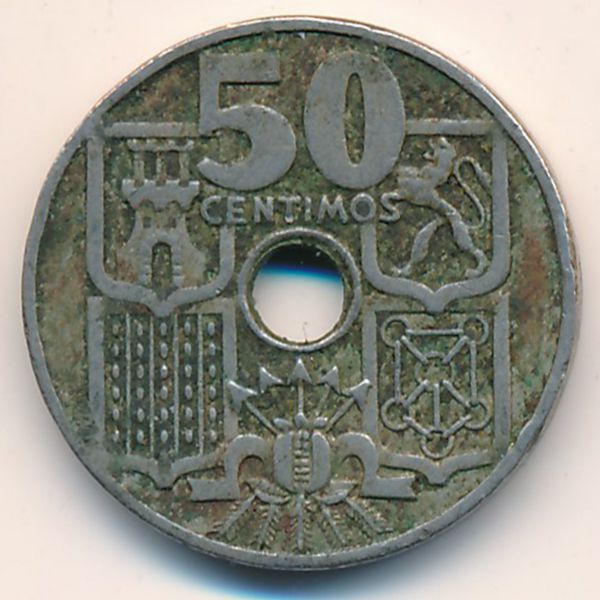 Испания, 50 сентимо (1949 г.)
