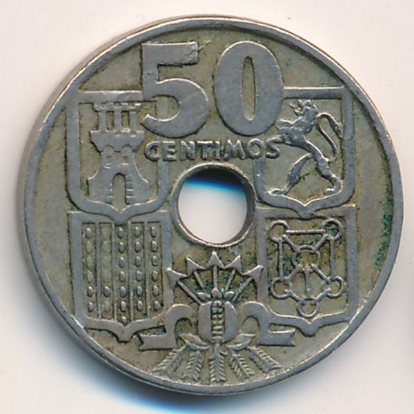 Испания, 50 сентимо (1949 г.)