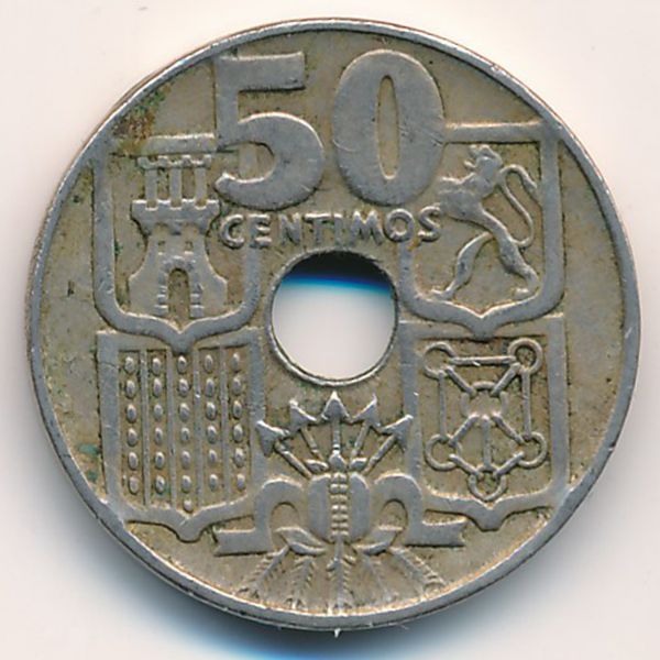 Испания, 50 сентимо (1949 г.)