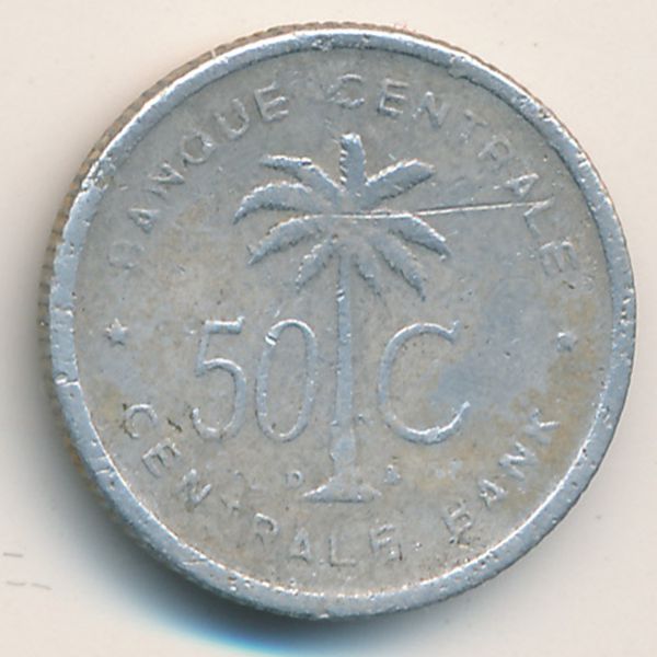 Руанда-Урунди, 50 сентим (1955 г.)