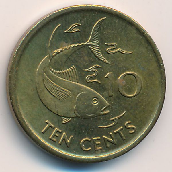 Сейшелы, 10 центов (1990 г.)