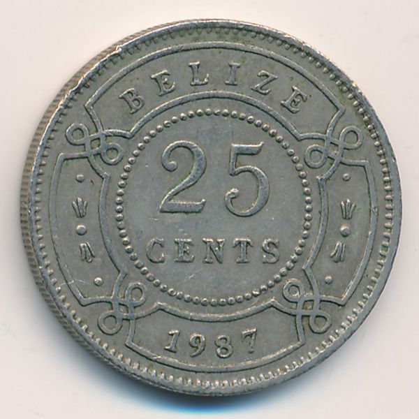 Белиз, 25 центов (1987 г.)