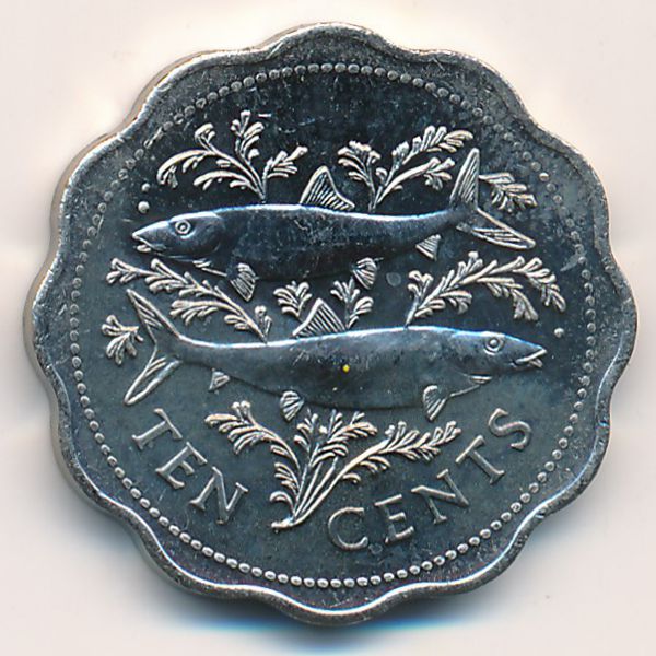 Багамские острова, 10 центов (1998 г.)