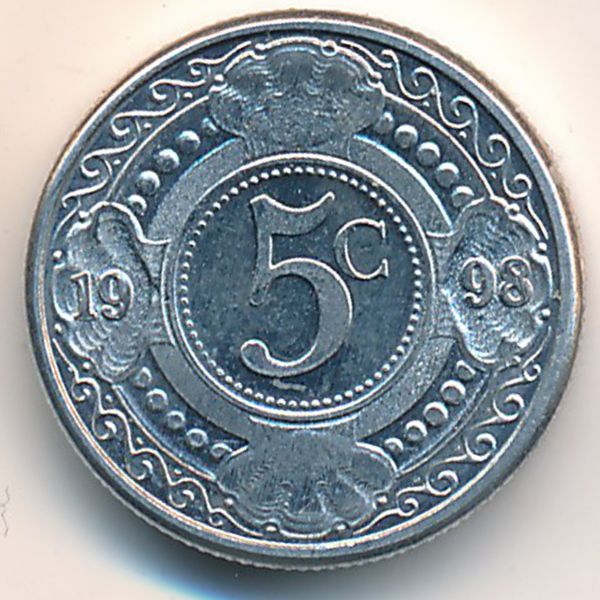 Антильские острова, 5 центов (1998 г.)
