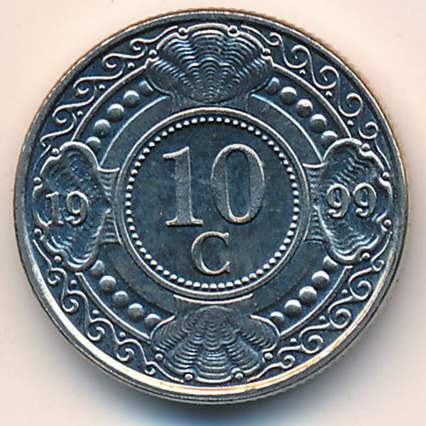 Антильские острова, 10 центов (1999 г.)