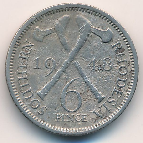 Южная Родезия, 6 пенсов (1948 г.)
