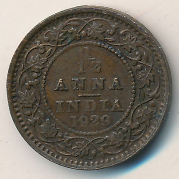 Британская Индия, 1/12 анны (1929 г.)
