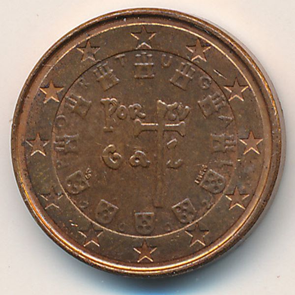 Португалия, 1 евроцент (2002 г.)
