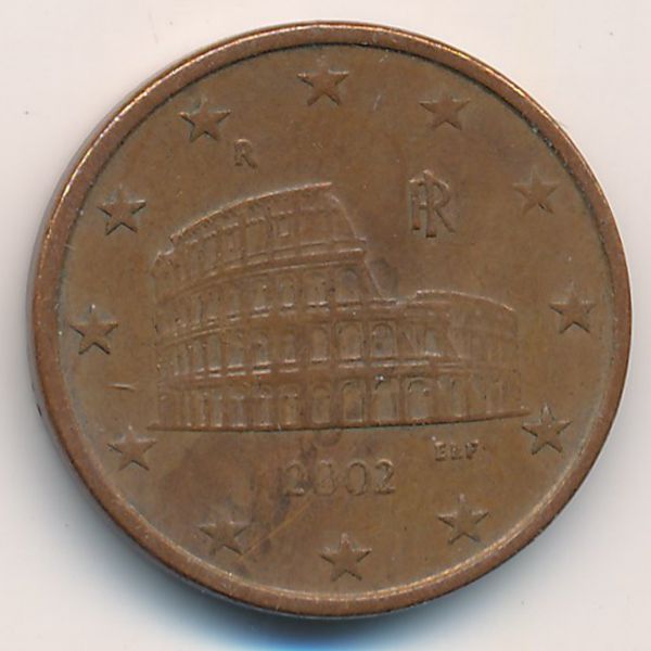 Италия, 5 евроцентов (2002 г.)