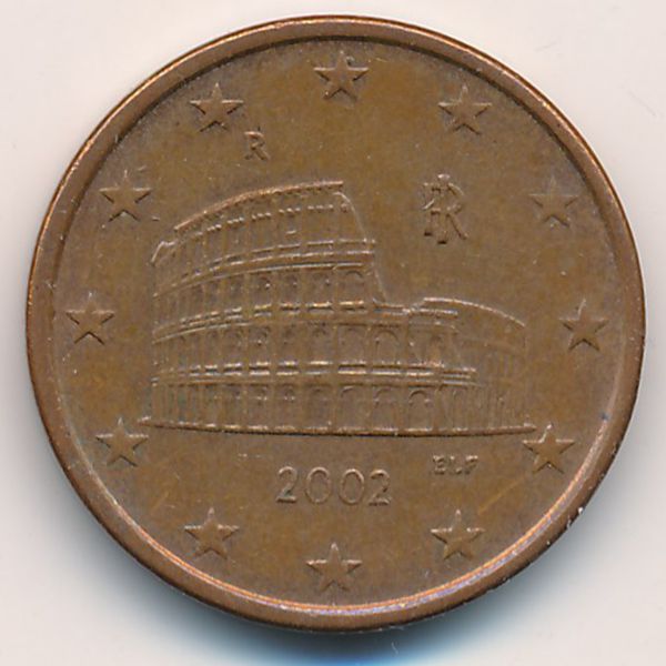 Италия, 5 евроцентов (2002 г.)