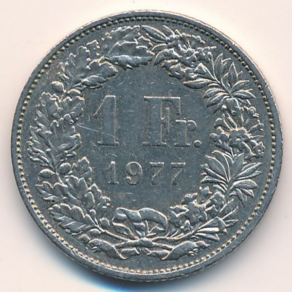 Швейцария, 1 франк (1977 г.)