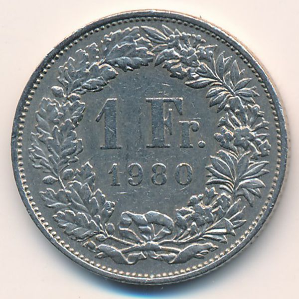 Швейцария, 1 франк (1980 г.)