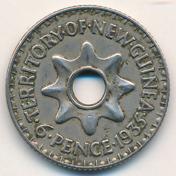 Новая Гвинея, 6 пенсов (1935 г.)