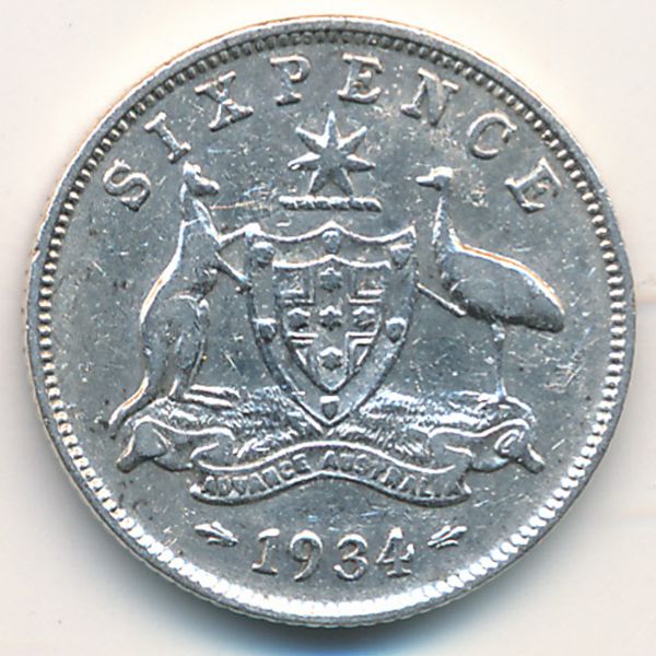 Австралия, 6 пенсов (1934 г.)
