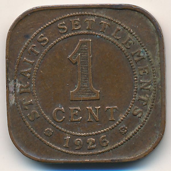 Стрейтс-Сетлментс, 1 цент (1926 г.)