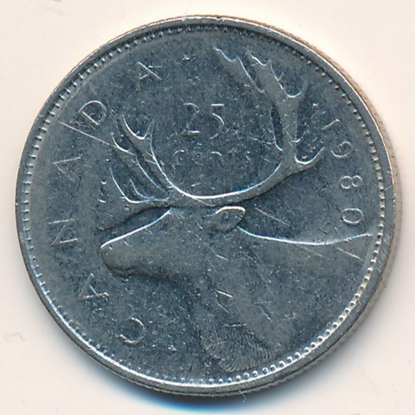 Канада, 25 центов (1980 г.)