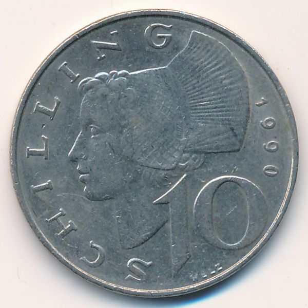 Австрия, 10 шиллингов (1990 г.)