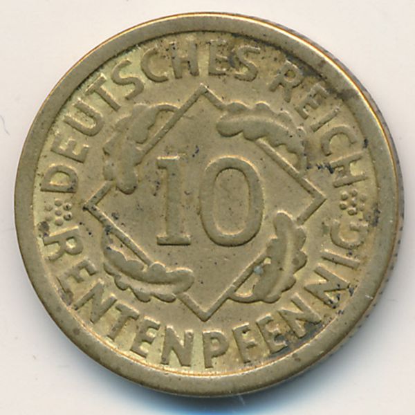 Веймарская республика, 10 рентенпфеннигов (1924 г.)