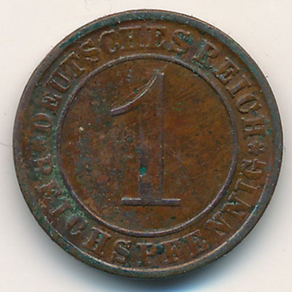 Веймарская республика, 1 рейхспфенниг (1931 г.)
