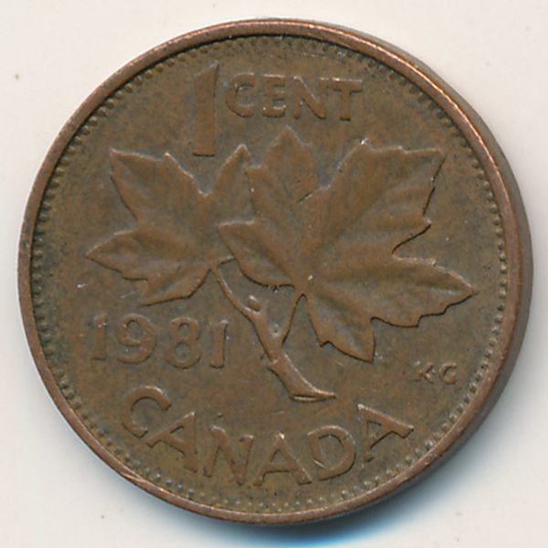 Канада, 1 цент (1981 г.)