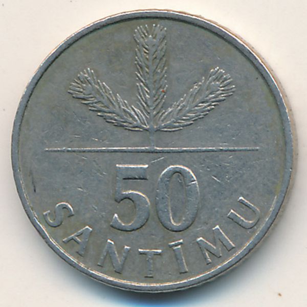 Латвия, 50 сантим (1992 г.)