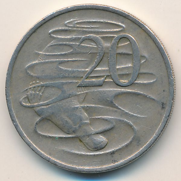 Австралия, 20 центов (1975 г.)