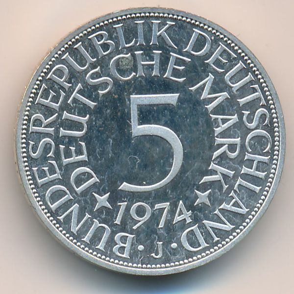 ФРГ, 5 марок (1974 г.)