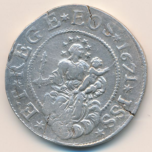 Генуя, 1 скудо (1671 г.)