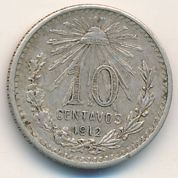 Мексика, 10 сентаво (1912 г.)
