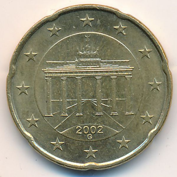 Германия, 20 евроцентов (2002 г.)