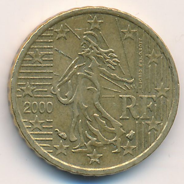 Франция, 10 евроцентов (2000 г.)