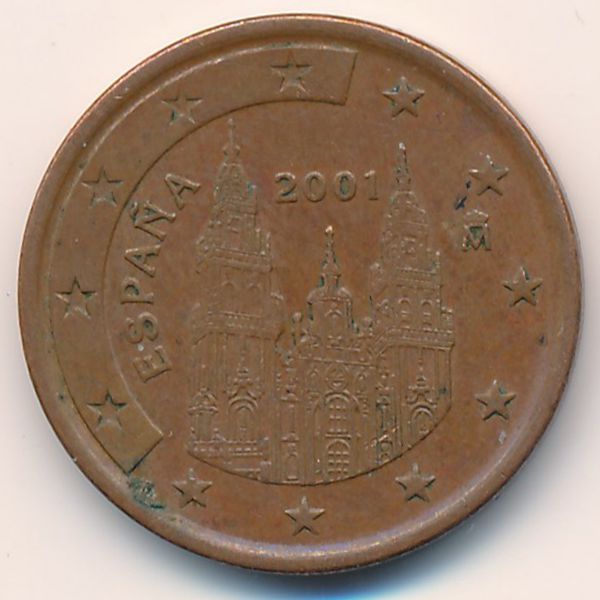Испания, 5 евроцентов (2001 г.)
