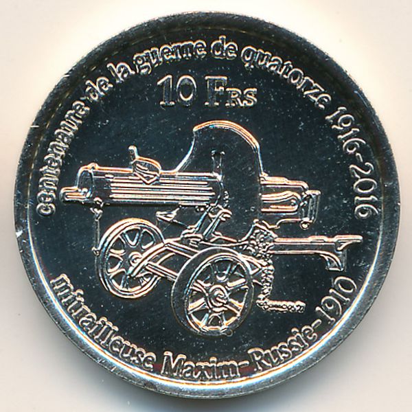 Острова Глорьез., 10 франков (2016 г.)