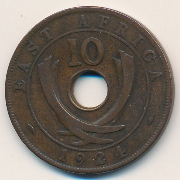 Восточная Африка, 10 центов (1924 г.)
