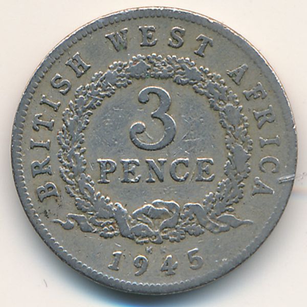 Британская Западная Африка, 3 пенса (1945 г.)