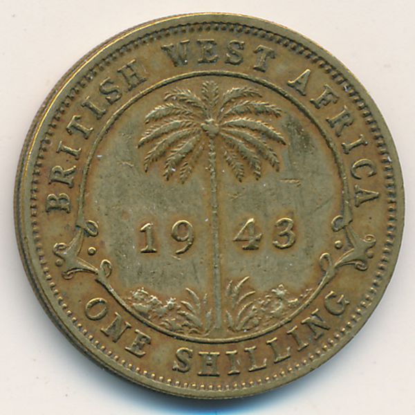 Британская Западная Африка, 1 шиллинг (1943 г.)