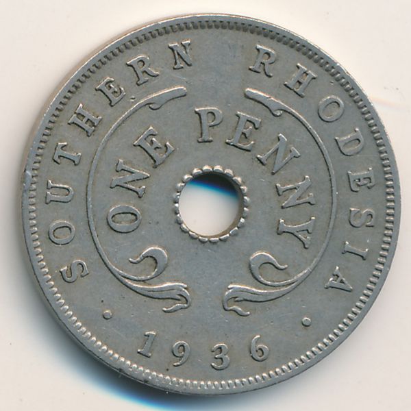 Южная Родезия, 1 пенни (1936 г.)