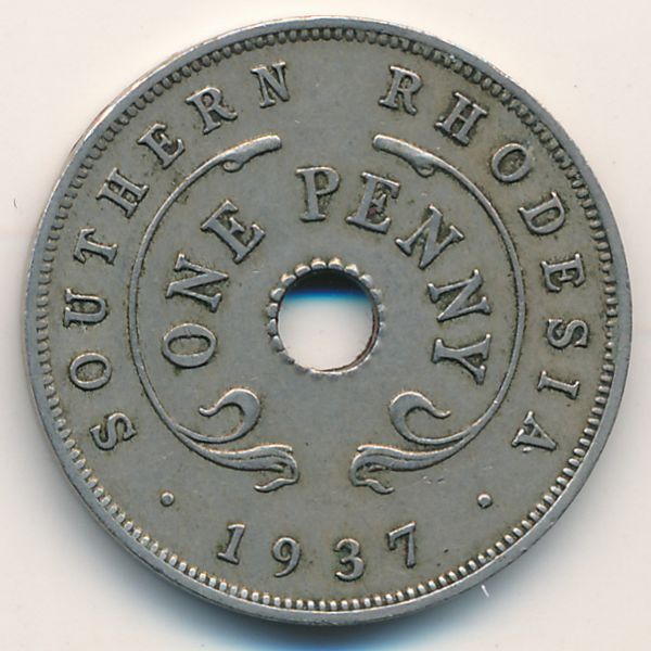 Южная Родезия, 1 пенни (1937 г.)