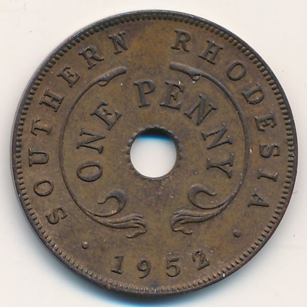 Южная Родезия, 1 пенни (1952 г.)