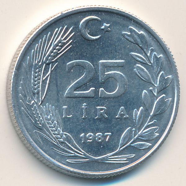 Турция, 25 лир (1987 г.)