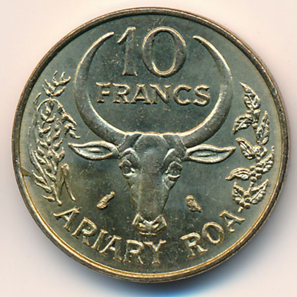 Мадагаскар, 10 франков (1972 г.)